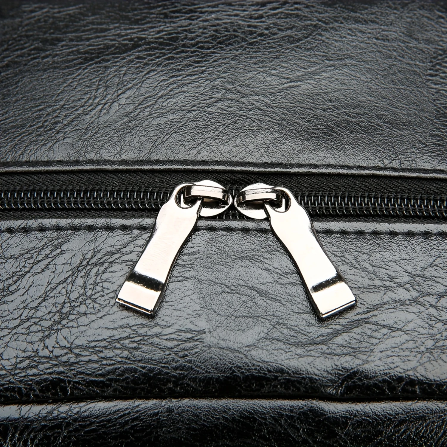 Simple Fashion Large Capacity Backpack, PU Leather Travel School Bag