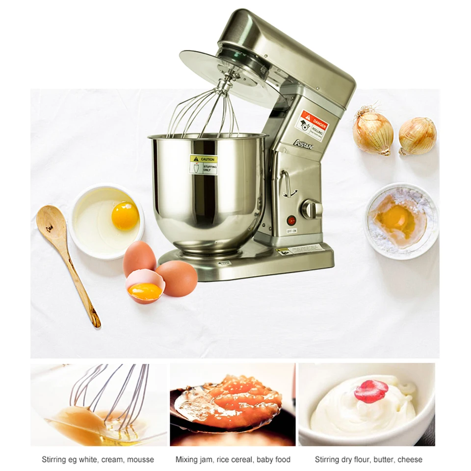 B5S المنزلية التجارية حامل خلاط قدرة عالية الطاقة 500 واط 5L كعكة عجّان الكواكب الكهربائية المطبخ خلاط طعام