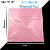 100pcs High Performance 6.0 W/mK 0.5/1.0/1.5/2.0/2.5mm Thermal Pad GPU CPU Heatsink Cooling Conductive Silicone Pad 2