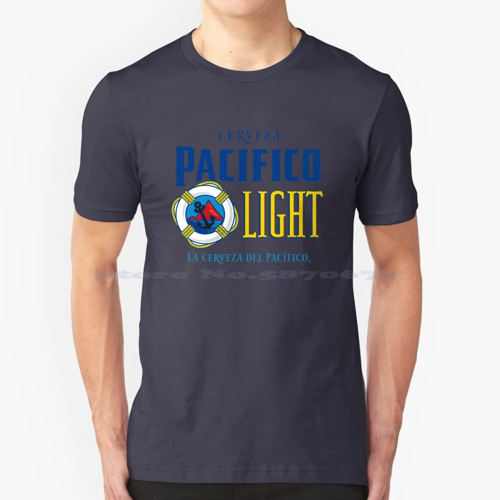 Pacifico Light Brewed By Grupo Modelo. T Shirt 100% Cotton Tee Beer Pacifico Light Brewing Cerveza Modelo Red Label Black Label