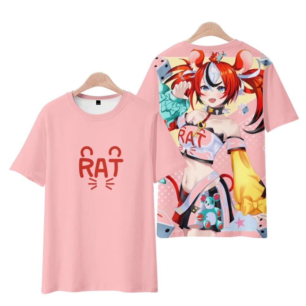 2022 nuovo arrivo 3D Hakos Baelz Vtuber carino t-shirt a maniche corte estate Cosplay moda Harajuku donna uomo t-shirt top