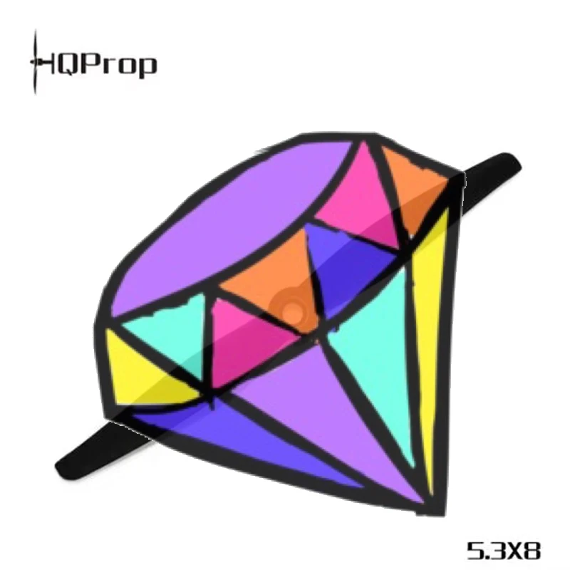 HQProp TE 5.3X8 5.3 Inch 2-Blade Propeller Glass Fiber Reinforced Nylon 4.9G 5mm Shaft Electric Prop for FPV Drone
