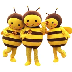 Bees Cartoon Cosplay Mascot Costume Clothing Adult animation props performance Outfits activities small bee Doll Carnival Party