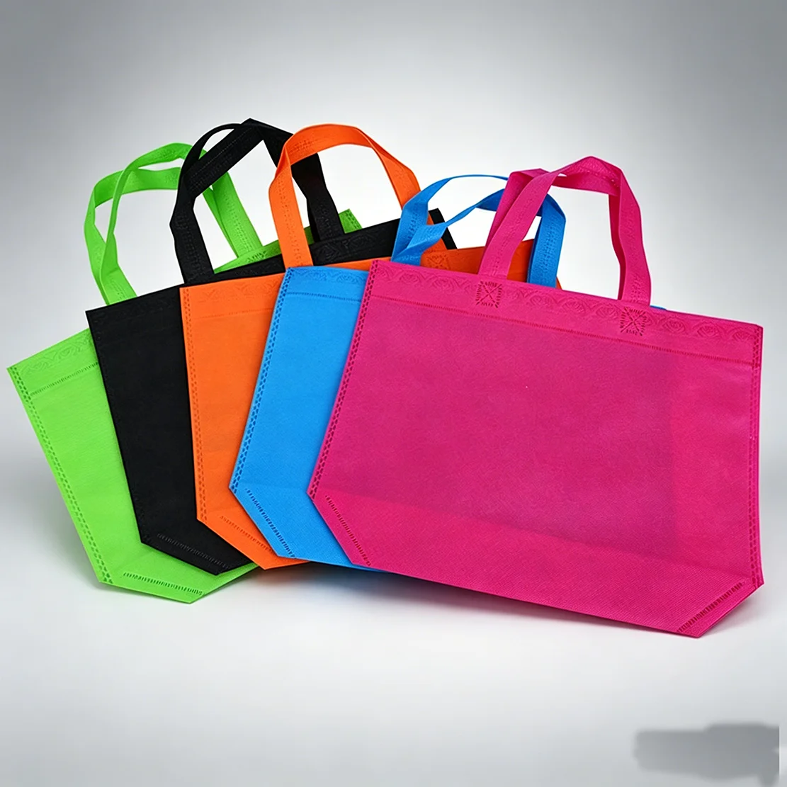 20 Pcs Custom Personalized Promotional Reusable Cloth Shopping Tote Bags Wholesale Logo Embroidery Eco-Friendly Grocery Bags