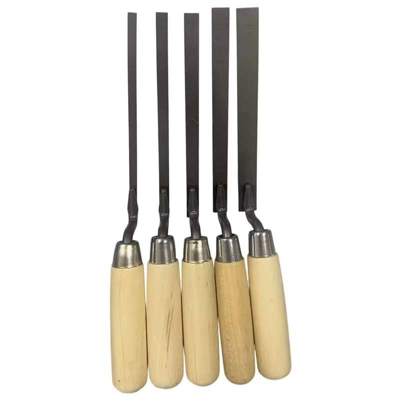 人間工学に基づいたプラスターこて5本セット、炭素鋼刃15cm、精密なプラスター塗布と狭いスペースでのグラウト作業に最適