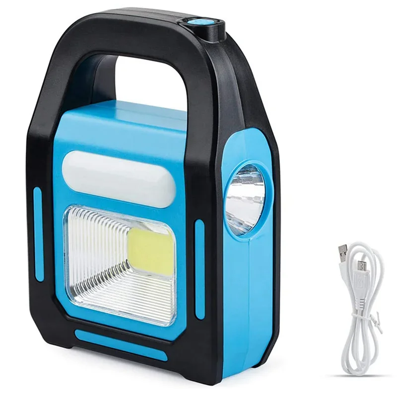 GEFENSI ABUP-4X 3 In 1 Solar USB Rechargeable COB LED Camping Lantern, Charging For Device, Waterproof Emergency Flashlight LED