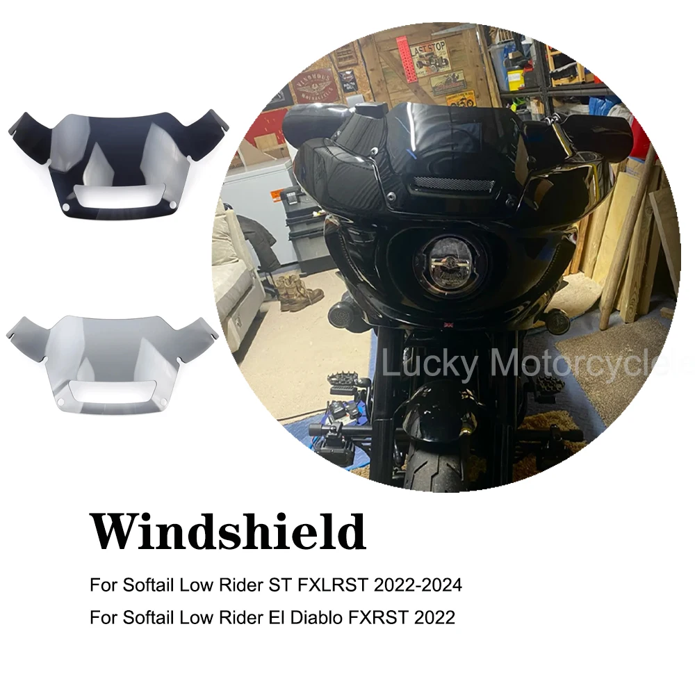 

Для Harley FXRST 1YZZ LOW RIDER EL DIABLO 2022 FXLRST 1YXZ LOW RIDER ST 2022 2023, аксессуары для мотоциклов, лобовое стекло