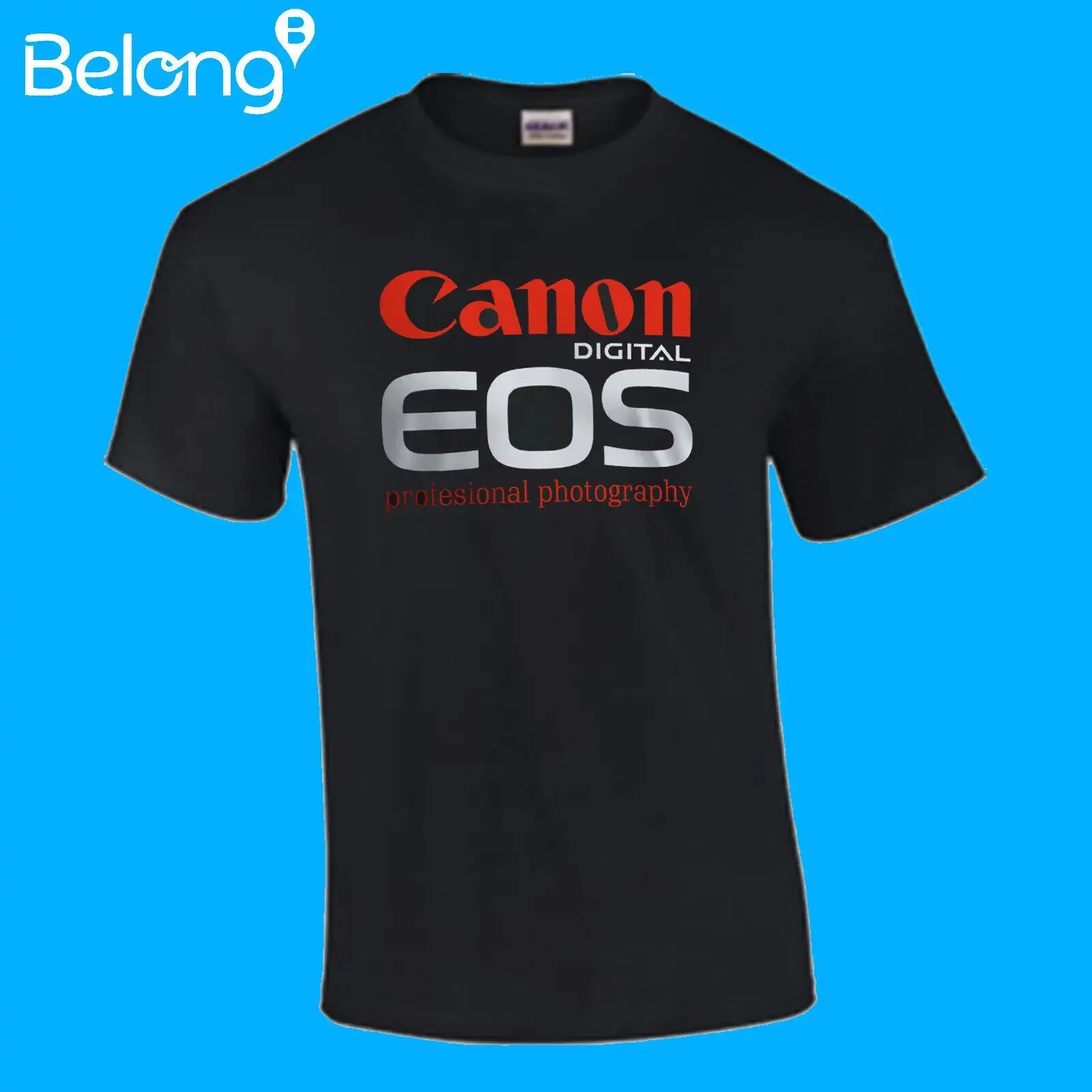 

Popular Canoonn Eos Professional Camera Graphic Men's T-Shirt Size USA New Te Logo2024 High quality Brand T shirt Casual