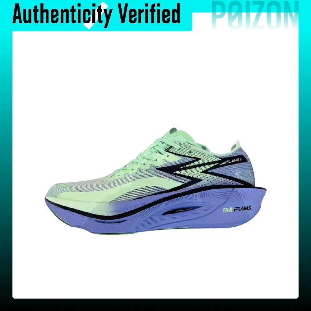 361° Flame 3 Cushioning, Wear Resistant Low top Running Shoes Unisex Green Purple 672412207-20