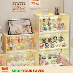 Acrylic Transparent Display Cabinet with Light Sensor for Collectible Toys and Blind Boxes