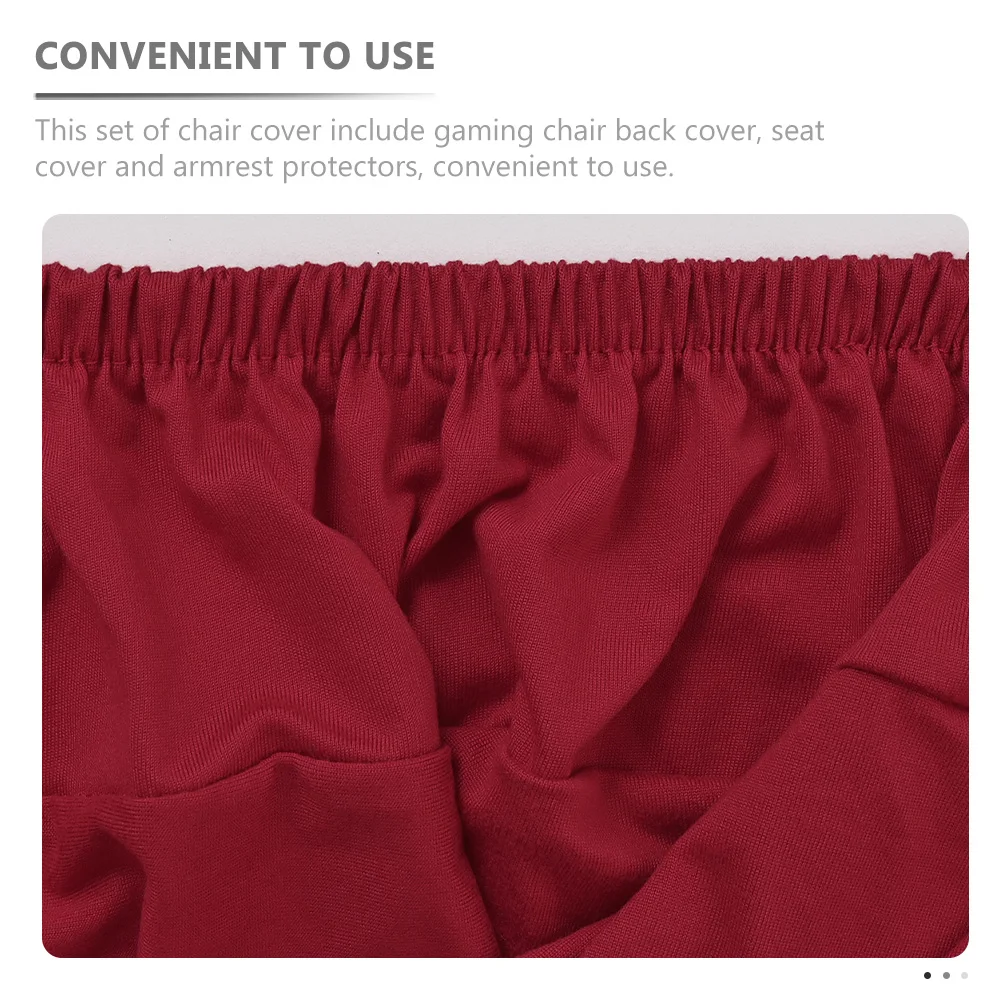 

1 set 1 Set Stretch Gaming Chair Cover With Armrest Protector Elastic Seat Cover For Office Computer Room Chair Slipcovers 4D