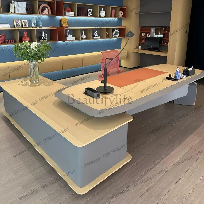 Designer Wood Office Desk Desktop Organizer Modern Corner Executive Desk Gaming Study Mesa Para Computador