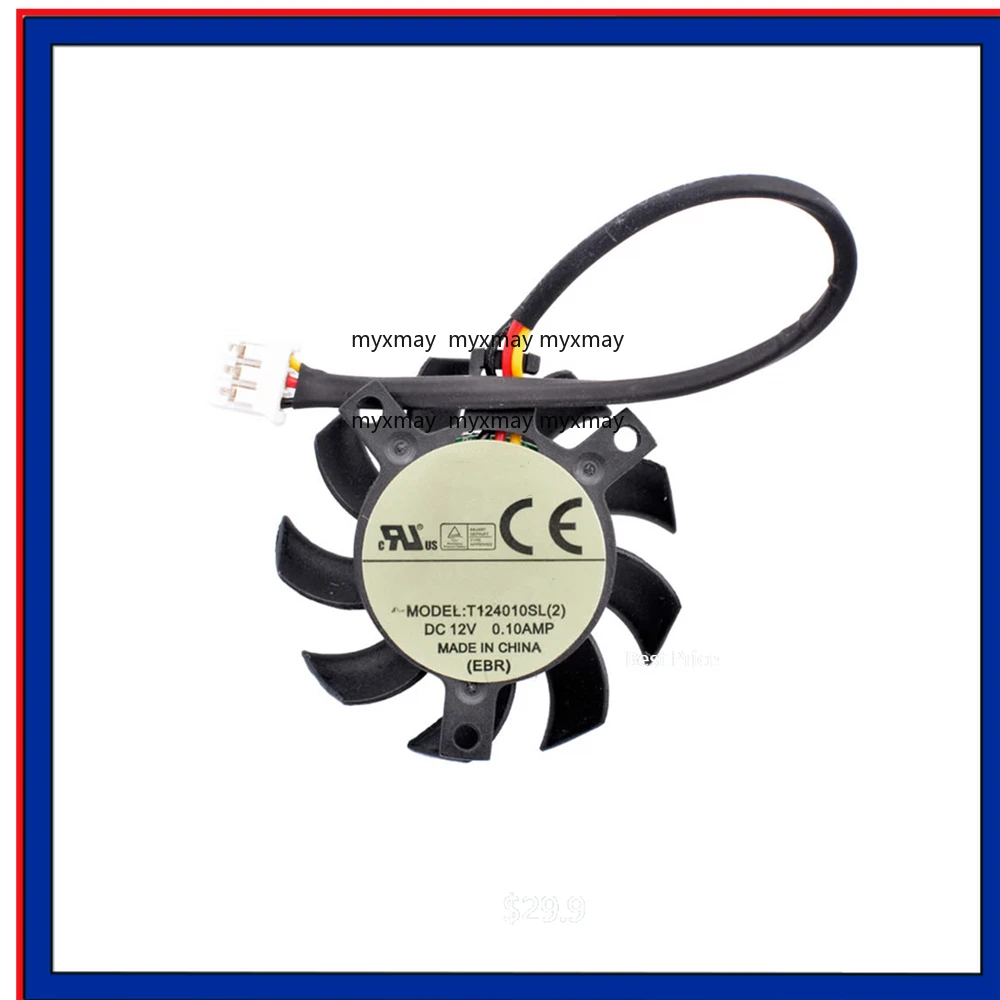 

Cooling Fan T124010SL(2) DC12V 0.10A 3023 30x30x23mm 3-Wire 3-Pin SH1.0 router aluminum sheet graphics card fan