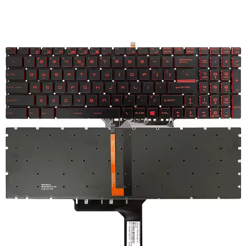 US Layout/ Spanish SP Layout Singel Backlight Backlit Keyboard For MSI GL62 GL62M GL62VR GL63 GL65 GL72M GL73 GL75 MS-16P5 16PS