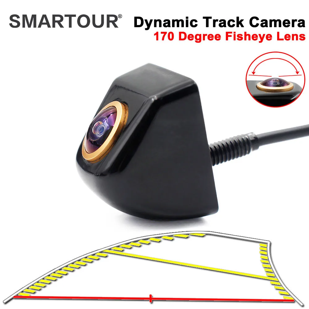 

Car Intelligent Dynamic Trajectory Moving Guide Parking Line Rear View Reverse Backup Tracks Camera For Android DVD Monitor