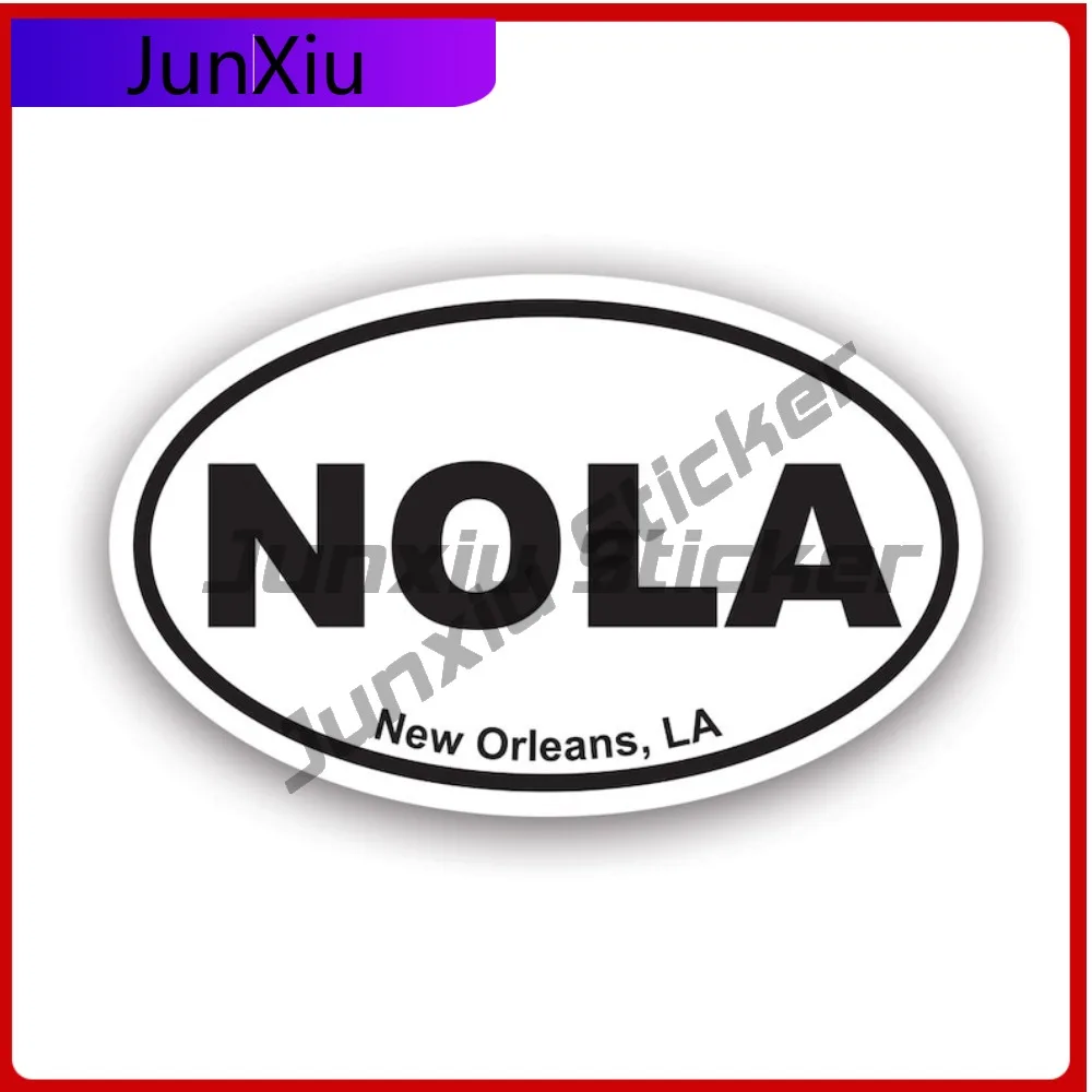 

Nola New Orleans Oval Sticker Creative Decals Louisiana Cajun La Auto Decor Car Sticker Vinyl Decal Waterproof Durable Color