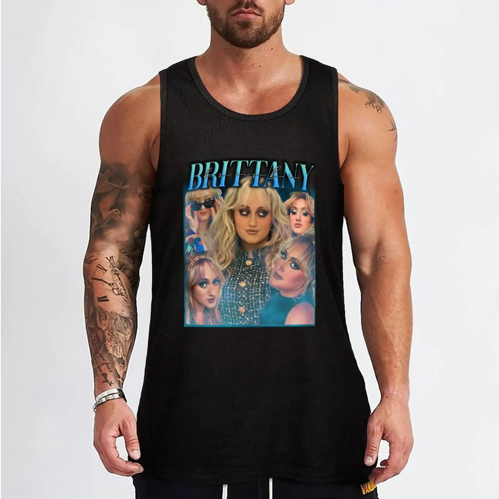 Brittany Broski etsy tshirt style Tank Top Bodybuilding clothing man Man summer clothes