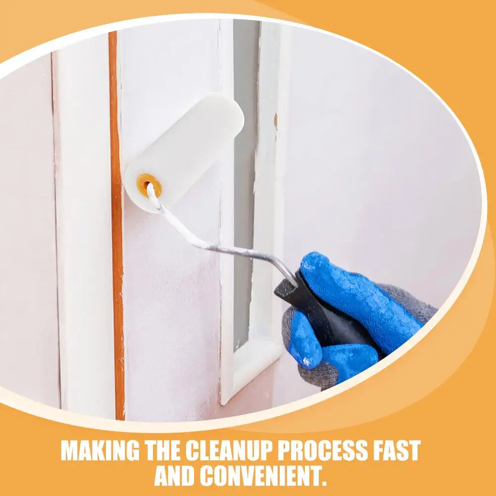 12 Buah Sikat Rol Spons Kepadatan Tinggi untuk Lukisan Dinding Langit-langit Furnitur Rol Busa Mini Kabinet Beton Lateks Berbasis Air