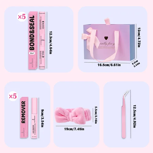 Imagen 2 del producto Removedor de pestañas resistente al agua, pegamento para racimo de pestañas, herramienta de maquillaje de pestañas