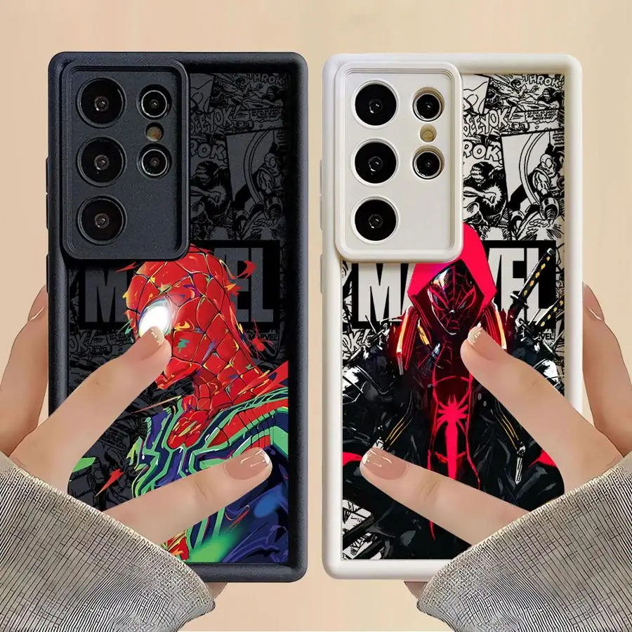 Marvel Sipiderman Cool Phone Case for Samsung Galaxy S24 FE S23 Ultra S22 S21 S20 FE S22 Plus S23 S21 Ultra Soft Cover