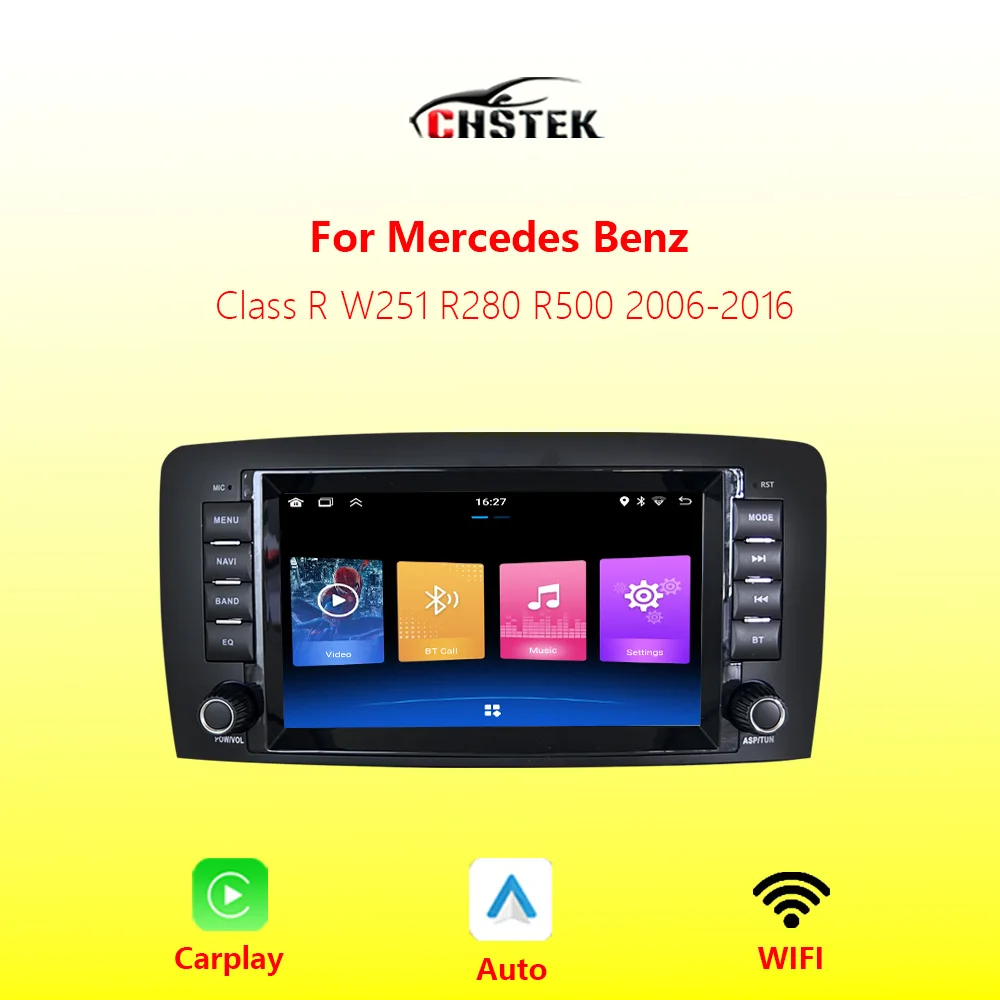 

Car Radio Stereo Carplay For Mercedes Benz R-Class W251 R280 R63 AMG R500 R350 R300 R320 Bluetooth WIFI GPS Android Auto CHSTEK