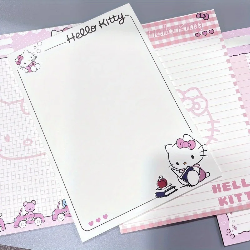 30 Pages Kawaii Anime Sanrio Hello Kitty Paper Book B5 Book Tearable Learning Paper Draft Note Word Book Stationery Supplies