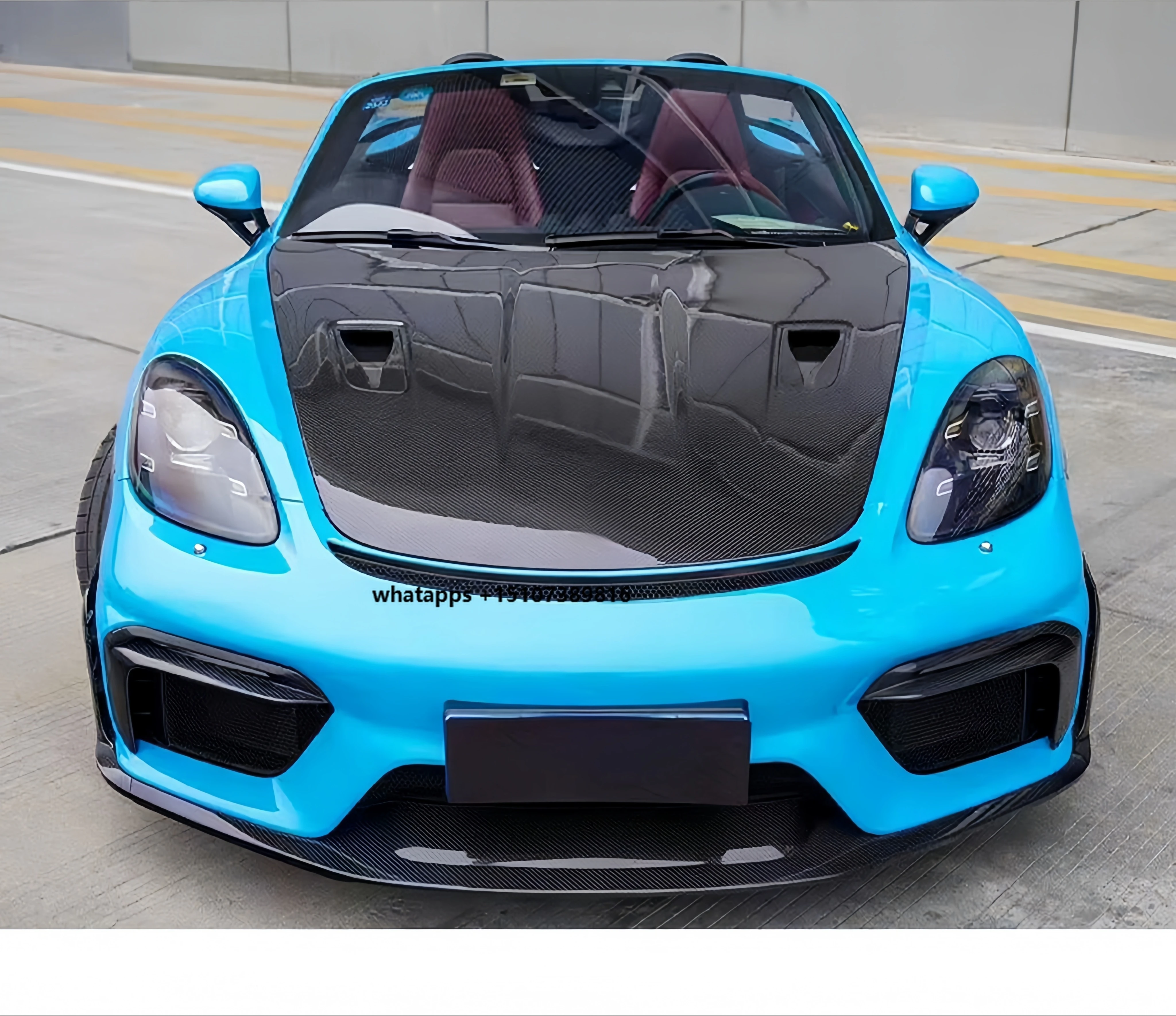 

New ZTXD Black Carbon Fiber Hood for 718 GT4 Upgrade with 1 Year Warranty Lightweight Design