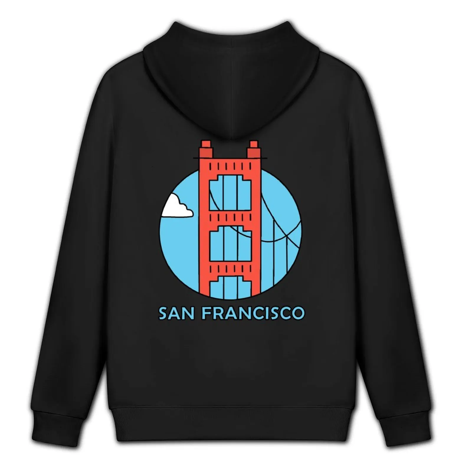 بلوزة بقلنسوة من Golden Gate Bridge تي شيرت جرافيك للرجال ملابس كورية ملابس جمالية ميزات جديدة من هوديس وبلوزات #5