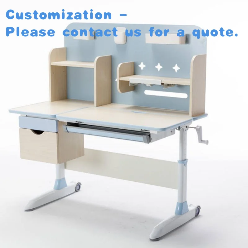 custom.Factory Height Adjustable Children Table with Book Holder Stand and Drawer Storage | Ergonomic Desktop Writ