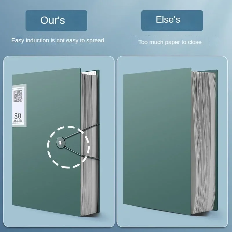 100 صفحة A4 مجلد سميك معلومات كتاب سعة كبيرة لتقوم بها بنفسك مجلد ملفات متعدد الوظائف منظم وثائق تخزين سطح المكتب