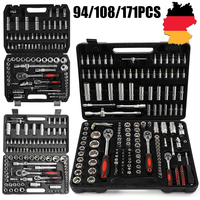 Ratchet Socket Wrench Set Car Repair Tool Ratchet Torque Wrench Combo Kit 1/4 3/8 1/2 Ratchet Spanner Screwdriver Bits Hand Tool