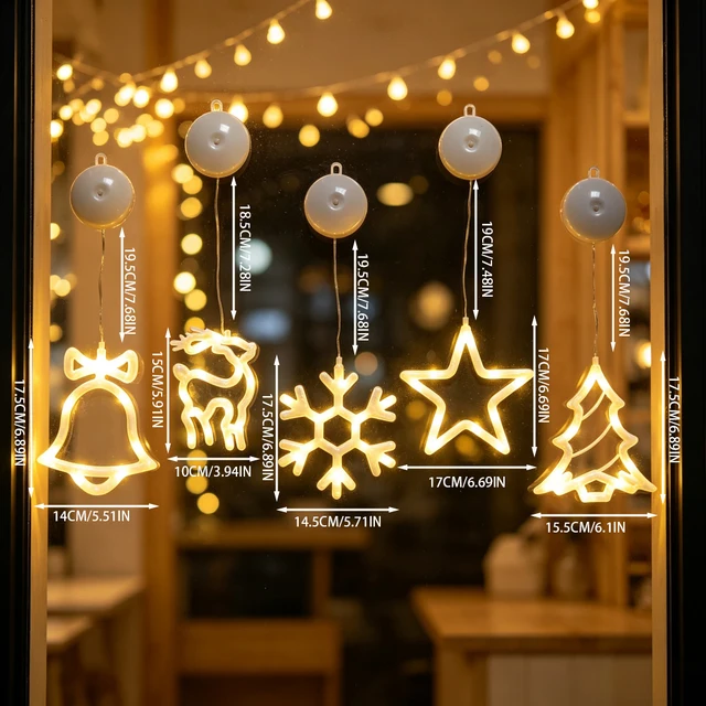 1PC Battery Powered LED White Suction Cup Light, Warm Glow Christmas Window Decor,Indoor Holiday Party Home Lighting Decoration 6 1PC Battery Powered LED White Suction Cup Light, Warm Glow Christmas Window Decor,Indoor Holiday Party Home Lighting Decoration 6