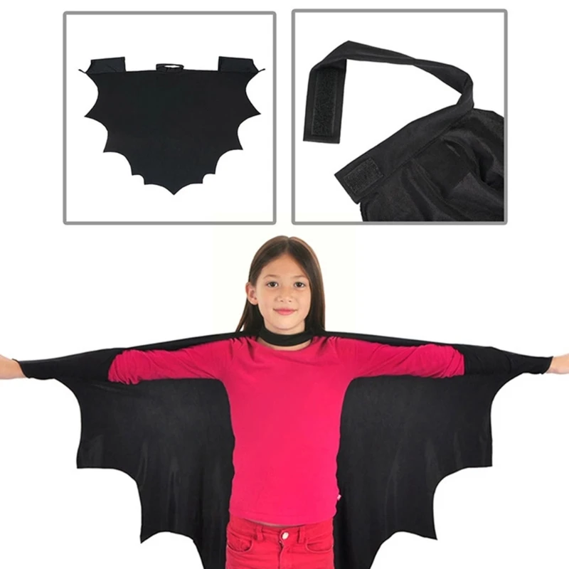 Vampires Wing Black Wing Cloaks Cape Kids Children Bat Wing Cosplay Costume Halloween Bat Cloaks Dress Up Accessory