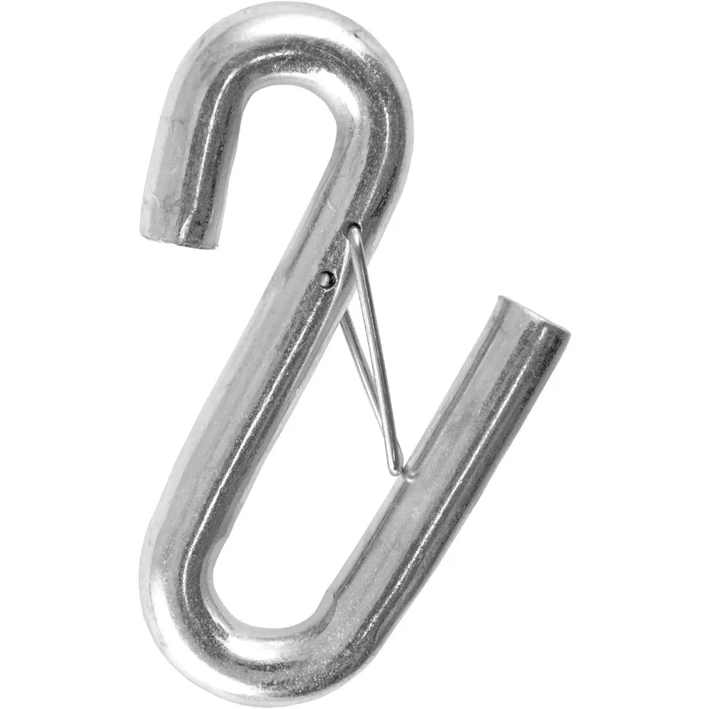 Corrente de segurança para reboque resistente com gancho em S com trava, 17/32 polegadas, certificada para capacidade de carga de 7,600 libras