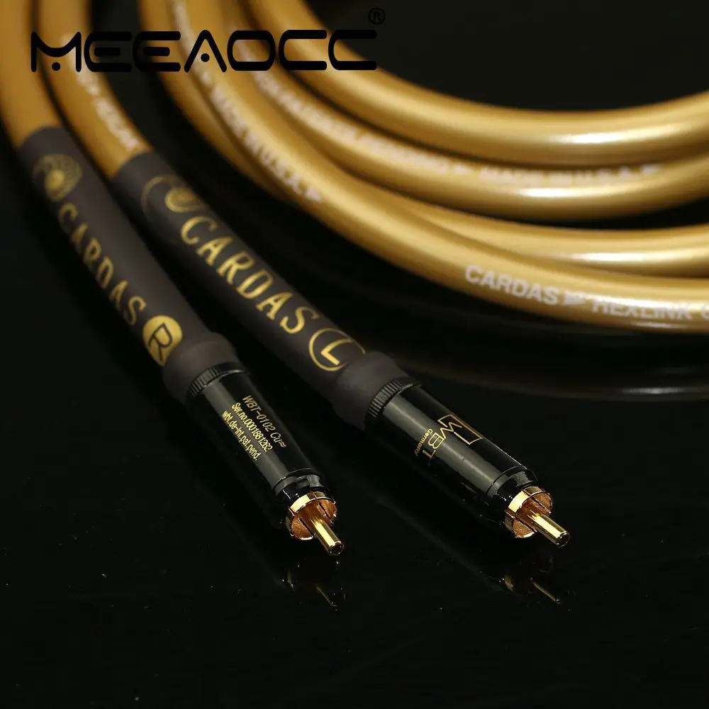 Original CARDAS GOLDEN 5-C Golden Ratio HiFi-END Grade RCA audio cable CD power amplifier connection cable WBT-0102 RCA Plug