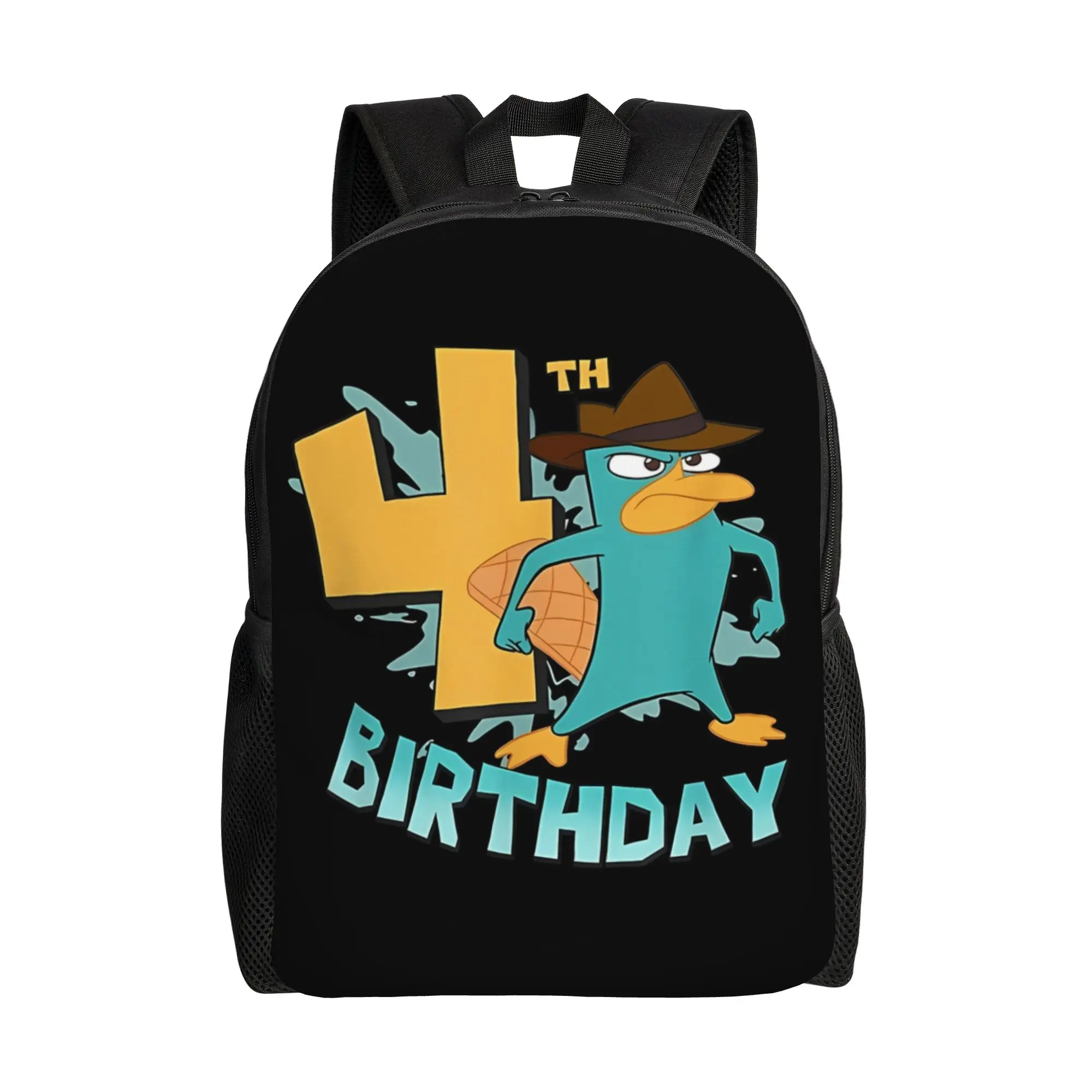 

Back to school season Perry Fourth Birthday Knapsack Phineas and Ferb Female Dual-Use Backpack