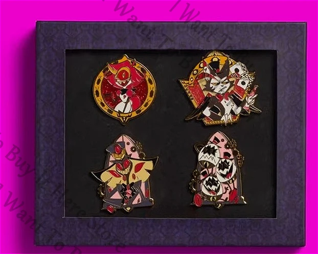 

Genuine Anime Hazbin Hotel Husk Niffty Sir Pentious Egg Boiz Cosplay Cartoon Badge Metal Brooch Emblem Breastpin Pendants Gift