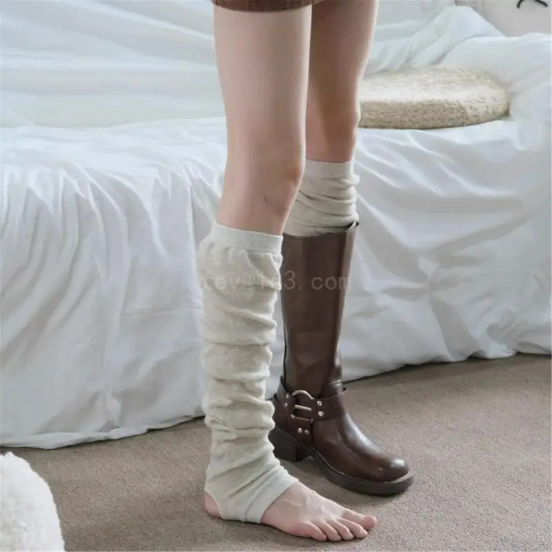 Einfarbige Socken mit Füßen, Beinwärmer, atmungsaktive Strümpfe, Accessoires für Teenager und Mädchen