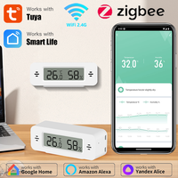 Tuya WiFi  Zigbee Humidity Temperature sensor For tuya Smart Home APP Remote Work with google home assistant alexa