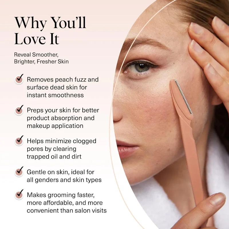 Rasoi per il viso per donne e uomini, rasoio per sopracciglia e rasoio per il viso – Rasoio viso esfoliante e strumento per la cura della pelle per una pelle più liscia 12 pezzi