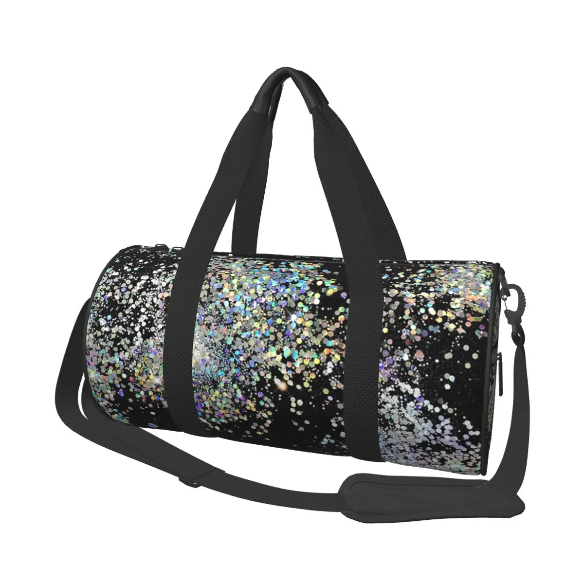 

Черная и разноцветная большая спортивная сумка с блестками, водонепроницаемая дорожная сумка, сумки для фитнеса