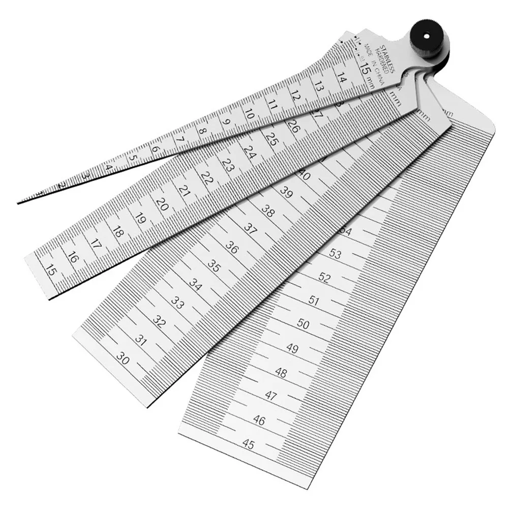 

Gap Ruler Taper Gauge 1-60mm 150x1.2mm Silver Stainless Steel Aperture Exquisite Feeler Lightweight Scale Wedge