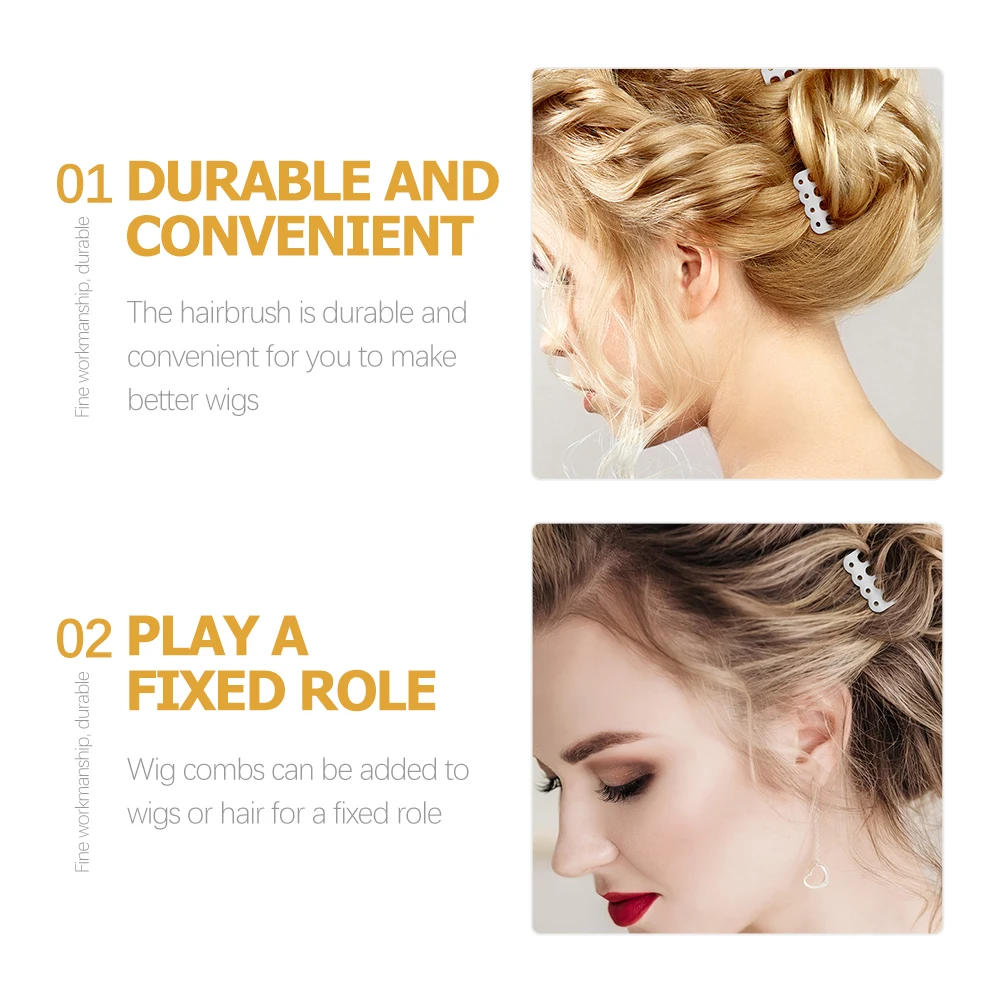 

100pcs Comb Accessories Elegant Clips Formal DIY Women Plating Wigs Fixing Sturdy Iron Durable Fit Most Hair Types Hold Tightly