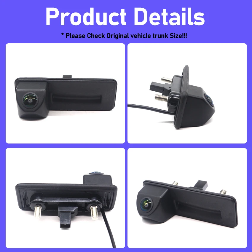 HD 1080*720 Rear View Camera For Volkswagen Polo Sedan 2012 2013 2014 2015 2016 Before Facelift Trunk Handle Parking Camera