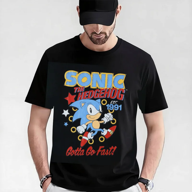 

gotta go fast Shadow the Hedgehog Gift t shirt for Anime lover 0115 Cute Cartoon Sonic Graphic Tee Y2K clothes All size Tops