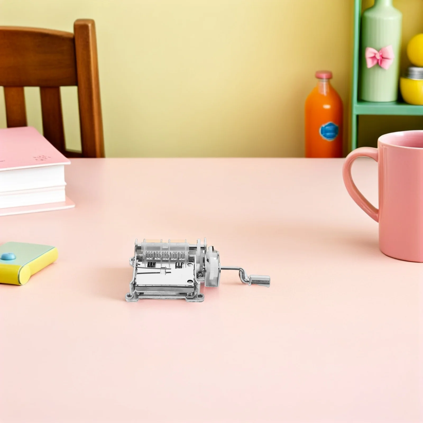 Mechanizm pozytywki z korbką ręczną, 15 nut, taśma papierowa, miedziane koło zębate, DIY, tworzenie melodii, części zamienne do pozytywki, rękodzieło