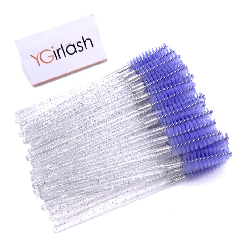 Brosses à cils pour extensions de cils, baguettes de mascara, pinceau de maquillage au poulet, or, 100 pièces par lot