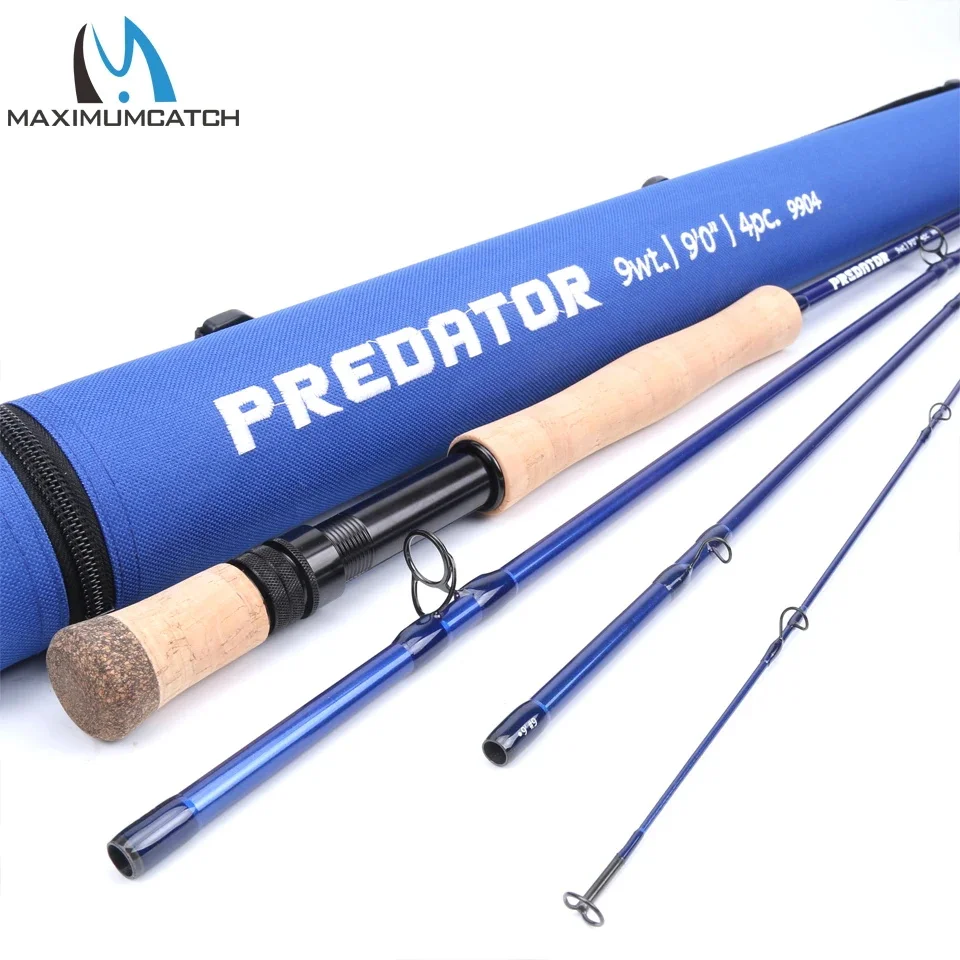 Maximumcatch Saltwater Fly Fishing Rod Fast Action 30T Carbon Fiber Fly Rod With Hard Rod Tube For Fishing Bass Salmon Pike