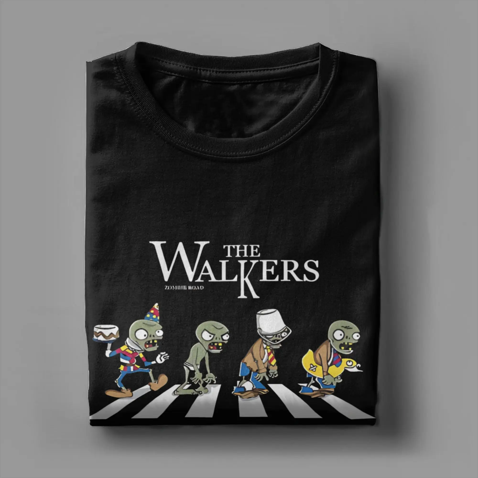 النباتات مقابل الزومبي حديقة الحرب تي شيرت الرجال PVZ عاشق مضحك القطن الخالص تيز س الرقبة قصيرة الأكمام تي شيرت ملابس مطبوعة