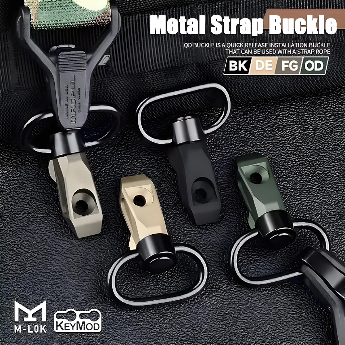 

Fast Tactical Metal SI QD Sling Swivel Buckle Vertical Sling Base Mount 20mm Mlok Keymod Rail Metal Steel Pressure Buttons